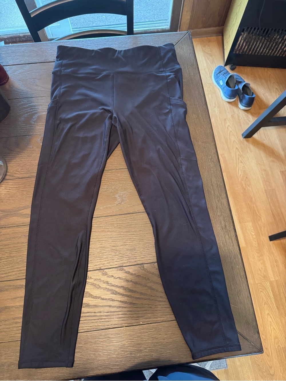 Fabletics Black High-Waist Leggings with Side Pockets